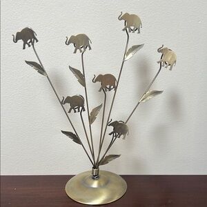 Brass Elephant Photo Holder